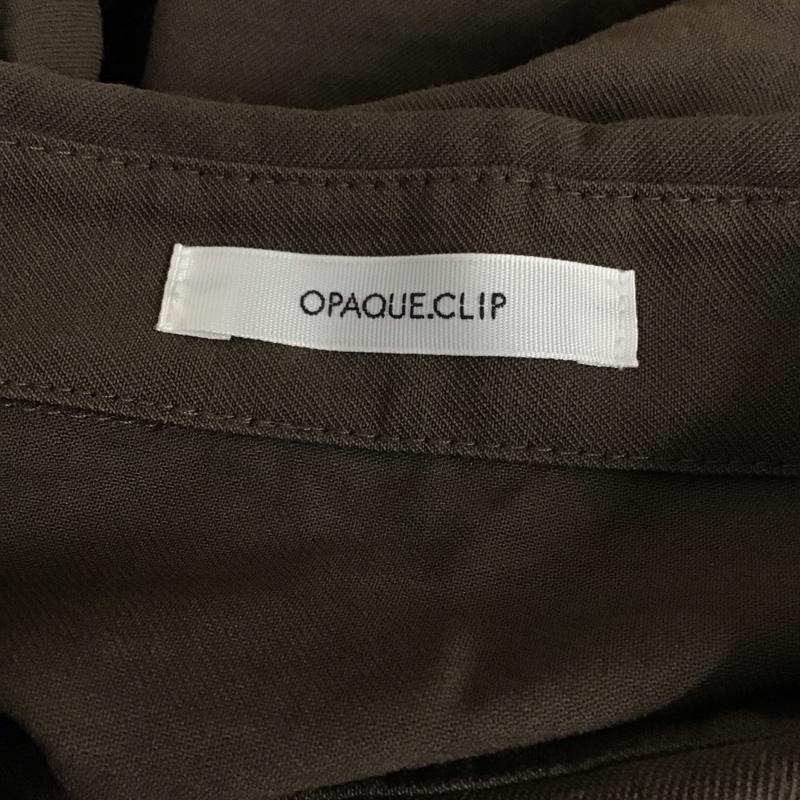オペークドットクリップ OPAQUE.CLIP シャツ、ブラウス 長袖 637-82024 ドレープツイル リラクシーシャツジャケット L 無地 ダークブラウン / ダークブラウン / レディース USED 古着 中古 10117712