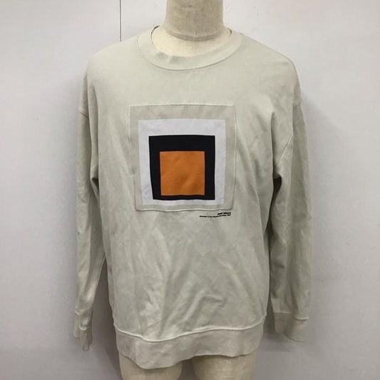 ザラ ZARA トレーナー 長袖 4161 306 802 josef albers スウェット L ワンポイント 灰 / グレー /  メンズ USED 古着 中古 10120751