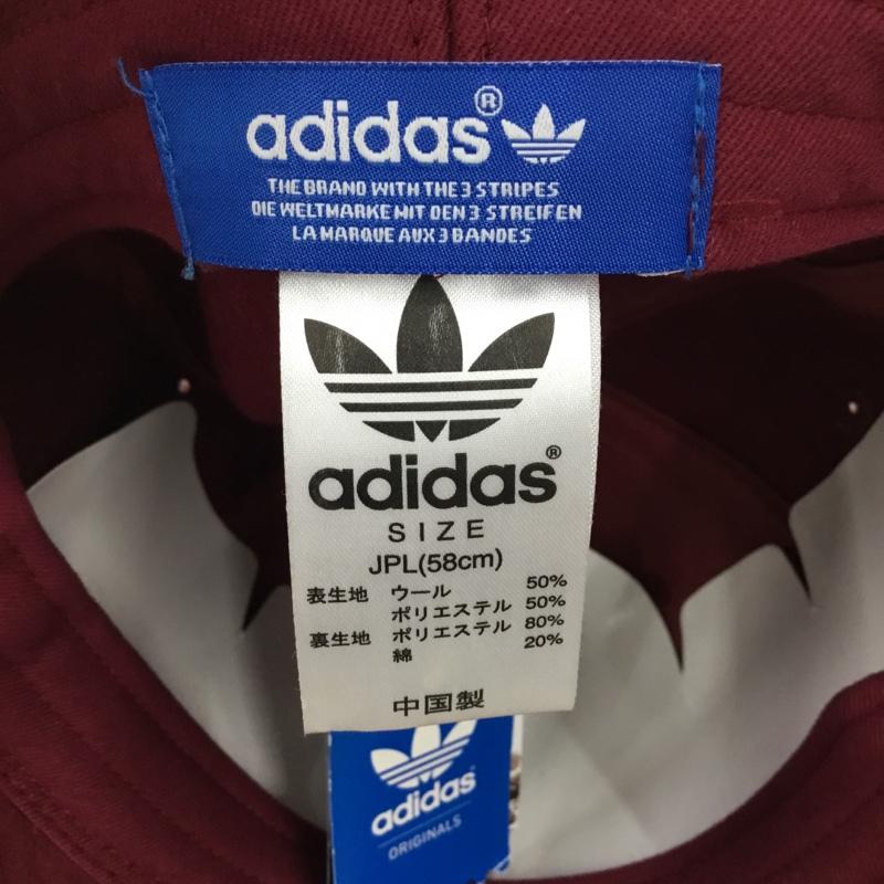 アディダス adidas 帽子 キャップ M30667 ロゴ、文字 えんじ / ワインレッド / メンズ USED 古着 中古 10105990