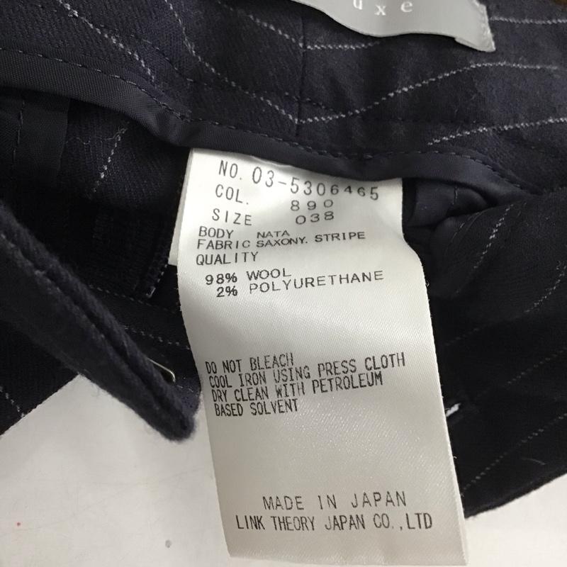 セオリーリュクス theory luxe パンツ スラックス 38 ストライプ 黒 / ブラック / レディース USED 古着 中古 10133161