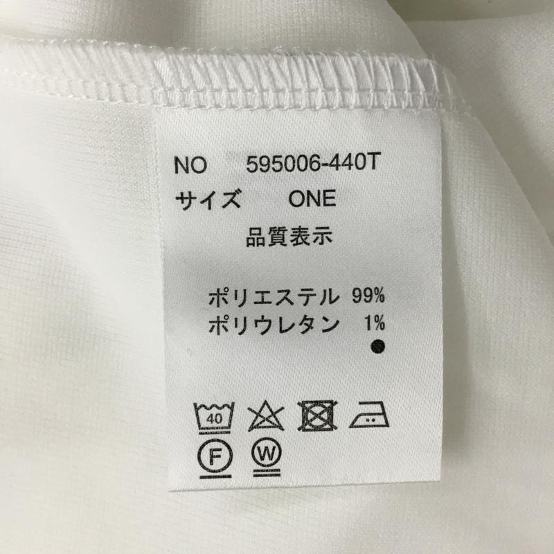 ローフ loaf カットソー 半袖 595006-440T スナップスリットロングTシャツ 半袖カットソー 変型 ロングカットソー 無地 白 / ホワイト / レディース USED 古着 中古 10110027