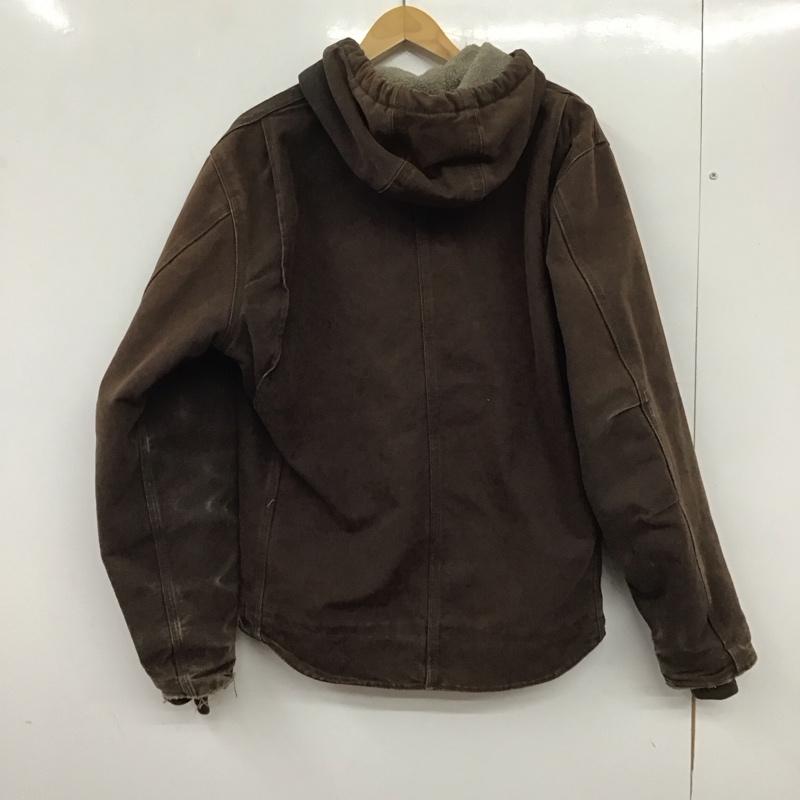 カーハート Carhartt ジャケット、上着 ジャンパー、ブルゾン ジップアップジャケットパーカー アウター 裏地ボア M ロゴ、文字 茶 / ブラウン / メンズ USED 古着 中古 10137096
