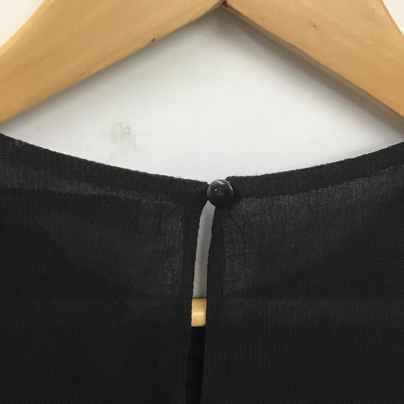 ザラベーシック ZARA BASIC カットソー 長袖 M 刺繍 黒 / ブラック / レディース USED 古着 中古 10124796