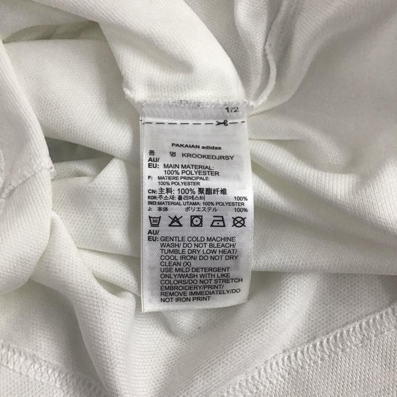 アディダス adidas Tシャツ 半袖 cw3372 MarkGonzale KROOKEDJERSEY 半袖カットソー スポーツウェア S ロゴ、文字 白 / ホワイト / メンズ USED 古着 中古 10128637