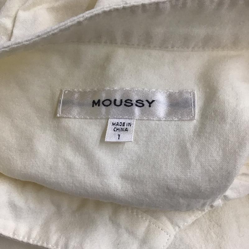 マウジー MOUSSY ワンピース ひざ丈スカート 010FSS30-2380 VOLUMESLEEVEロンパース 長袖シャツワンピース ノーカラーシャツワンピース 1 無地 オフホワイト / オフホワイト / レディース USED 古着 中古 10106618