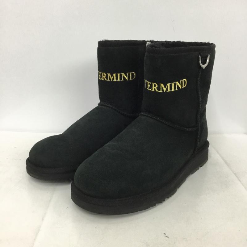 アグ UGG ブーツ ショートブーツ 1103394 MASTERMIND ムートンブーツ サイドファスナー 26cm 26.0cm ロゴ、文字 黒 / ブラック / メンズ USED 古着 中古 10138005