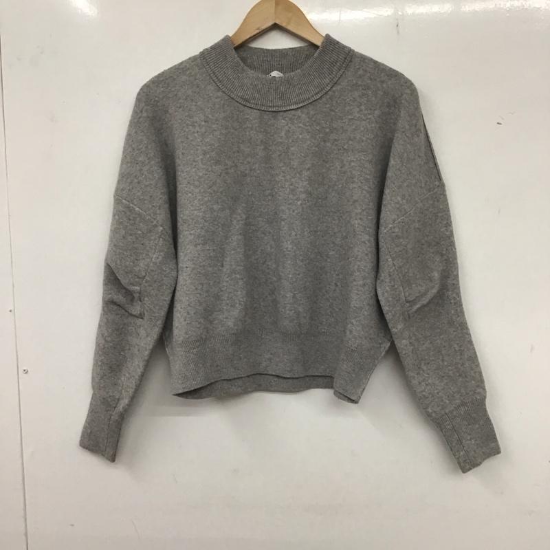 ザラ ZARA ニット、セーター 長袖 S 無地 灰 / グレー / レディース USED 古着 中古 10136660