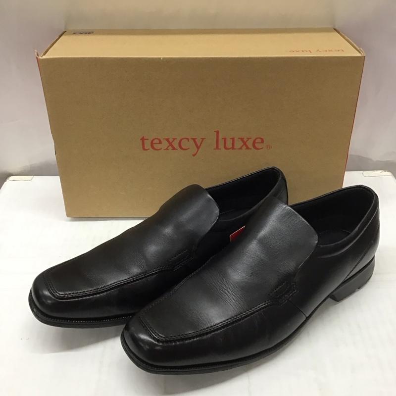 アシックス ASICS 革靴 革靴 TU-7770 texcy luxe バンプスリッポン 箱有 25cm 25.0cm 無地 黒 / ブラック / メンズ USED 古着 中古 10111722