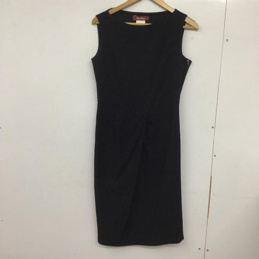 マックスマーラ Max Mara ワンピース ひざ丈スカート 40 無地 黒 / ブラック /  レディース USED 古着 中古 10133401