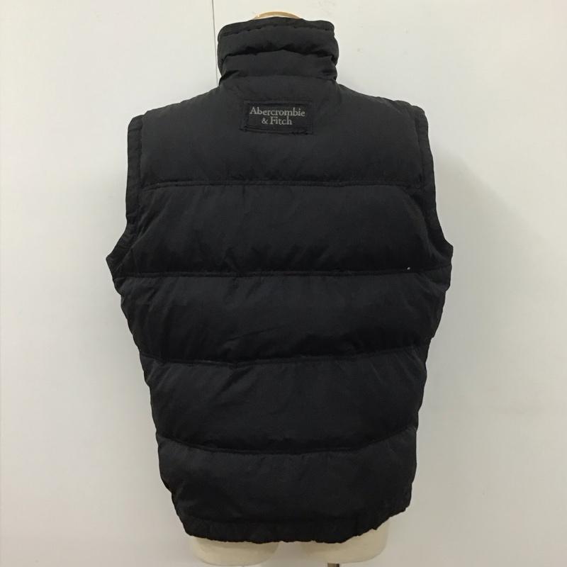 アバクロンビーアンドフィッチ ABERCROMBIE&FITCH ベスト ベスト ジップアップベスト ダウンベスト ノースリーブカットソー L 無地 黒 / ブラック / メンズ USED 古着 中古 10109811