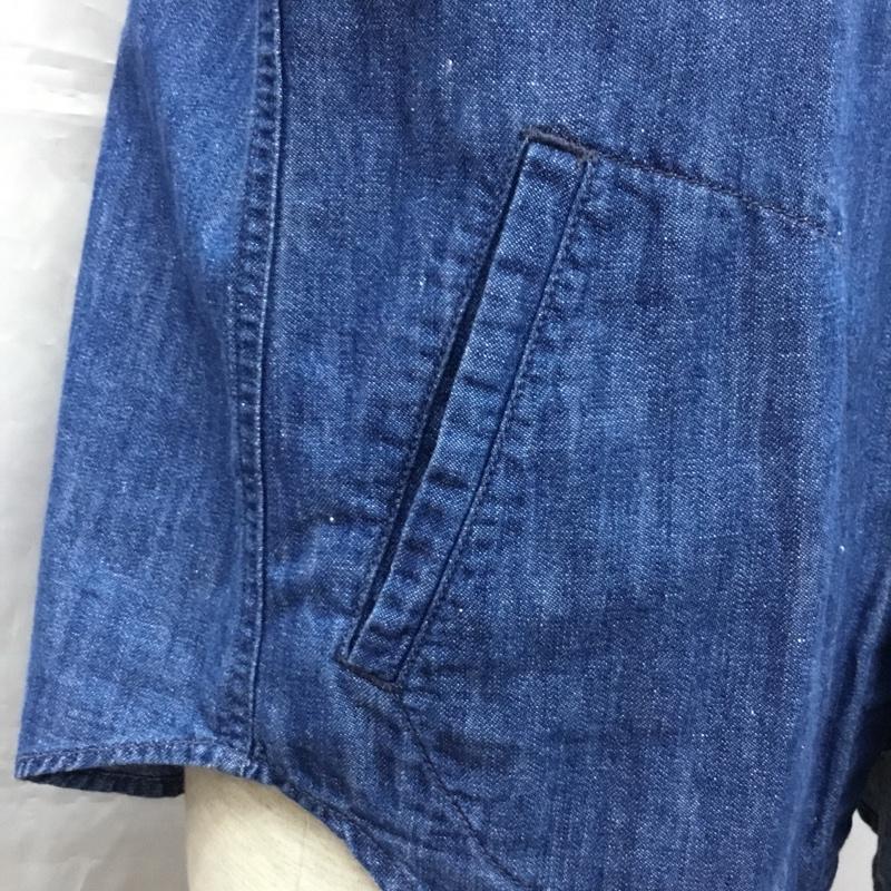 ジャーナルスタンダード JOURNAL STANDARD シャツ、ブラウス 長袖 長袖シャツ カラーシャツ ポケットシャツ 長袖カットソー デニムシャツ L 無地 インディゴ / インディゴ /  メンズ USED 古着 中古 10108753