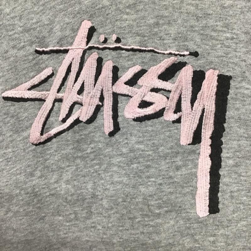 ステューシー STUSSY パーカー 長袖 長袖パーカー プルオーバーパーカー スウェット L ロゴ、文字 灰 / グレー / メンズ USED 古着 中古 10133973
