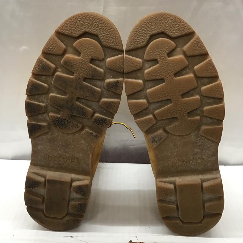 ティンバーランド Timberland ブーツ ショートブーツ 10066 6インチベーシックブーツ 10W レースアップ US:10 ワンポイント キャメル / キャメル / メンズ USED 古着 中古 10115664