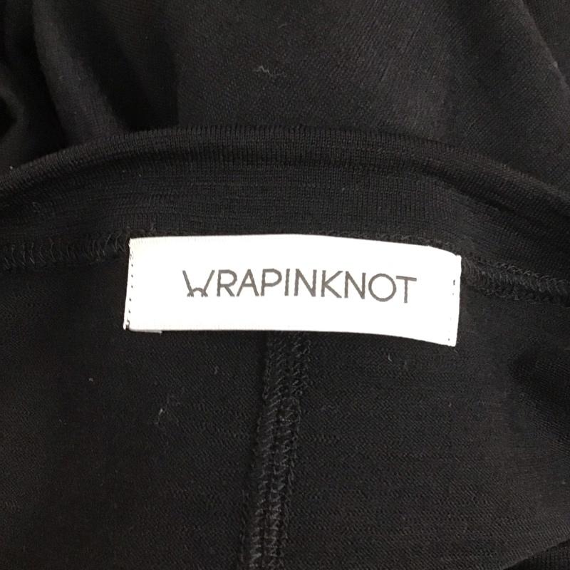 ラッピンノット WRAPINKNOT カットソー 長袖 長袖カットソー クルーネックカットソー ロングスリーブカットソー 3 無地 黒 / ブラック /  メンズ USED 古着 中古 10112824