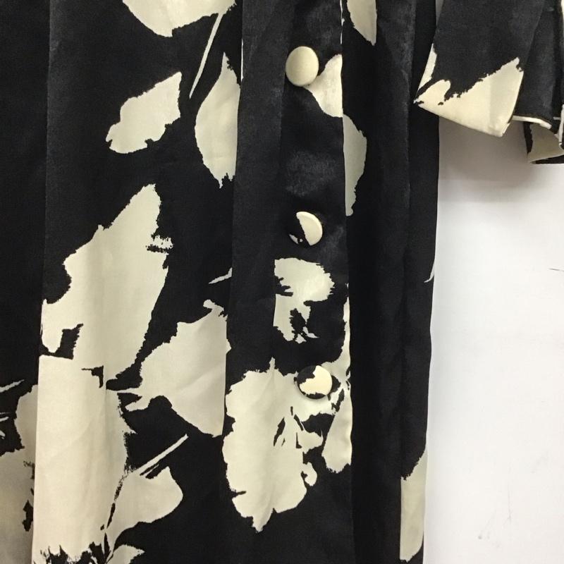 ザラ ZARA ワンピース ロングスカート 9621 261 093 カシュクール 長袖 XS 総柄 黒 / ブラック / レディース USED 古着 中古 10139399