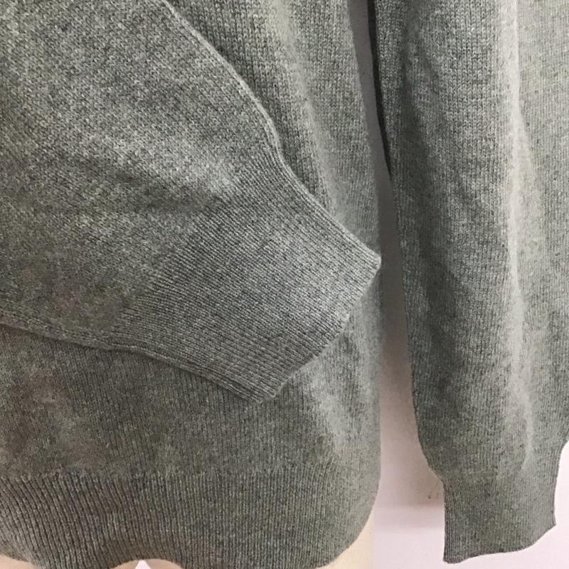 ブルックスブラザーズ BROOKS BROTHERS ニット、セーター 長袖 長袖ニットカットソー ニット セーター Vネックニット M 無地 灰 / グレー / メンズ USED 古着 中古 10112571