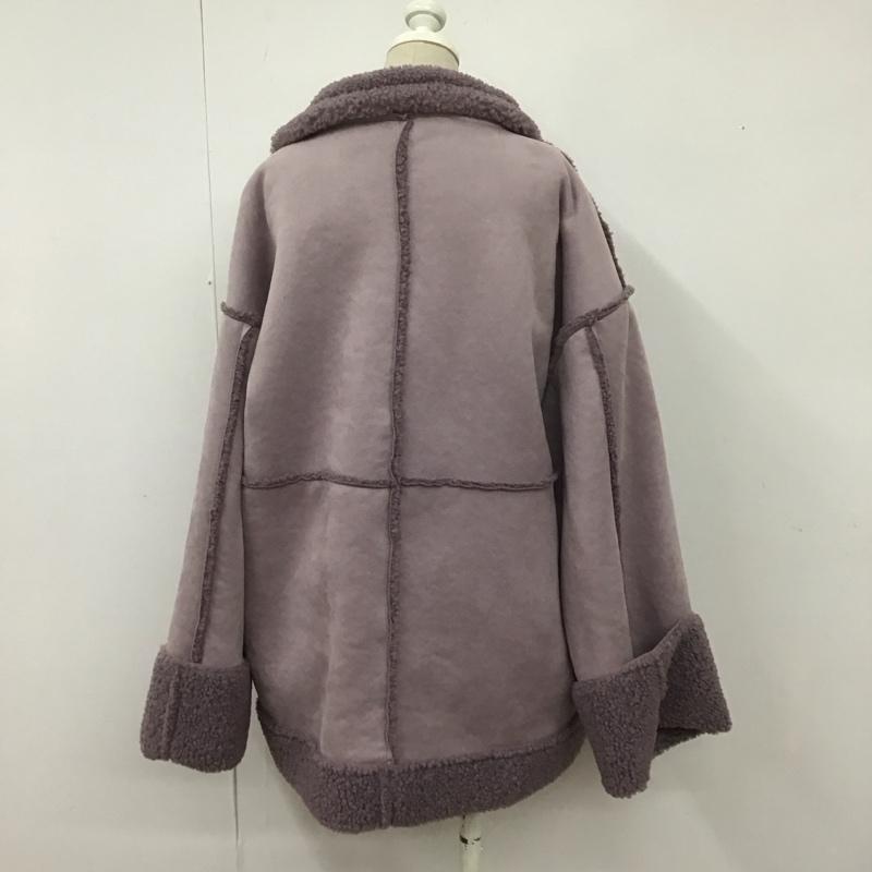 ジュエティ jouetie ジャケット、上着 ジャケット、ブレザー 081950100301-01 リバーシブル フェイクムートンジャケット M 無地 紫 / パープル / レディース USED 古着 中古 10108271