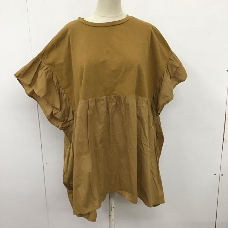 サマンサモスモス Samansa Mos2 カットソー 半袖 半袖カットソー 無地Tシャツ クルーネックカットソー フレア FREE 無地 茶 / ブラウン / レディース USED 古着 中古 10122709