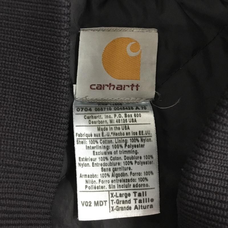 カーハート Carhartt ジャケット、上着 ジャンパー、ブルゾン ジップアップベスト ダウンベスト ノースリーブカットソー XL ロゴ、文字 紺 / ネイビー / メンズ USED 古着 中古 10110017