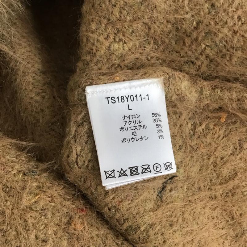 スタディオクリップ studio CLIP ニット、セーター 長袖 長袖ニットカットソー モヘアニット セーター L 総柄 ベージュ / ベージュ / レディース USED 古着 中古 10145120