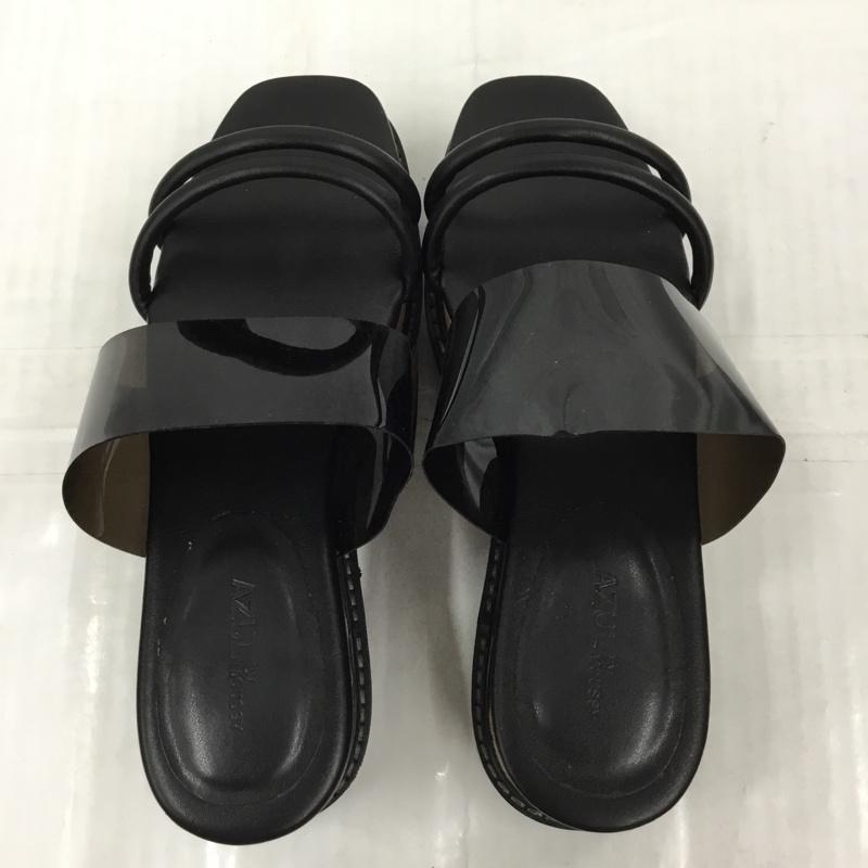 アズールバイマウジー AZUL BY MOUSSY サンダル サンダル SHARK SOLE CORK HEEL SANDALS 厚底サンダル M 無地 黒 / ブラック / レディース USED 古着 中古 10105842