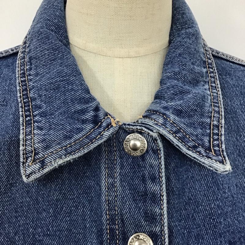 ザラ ZARA ジャケット、上着 ジャケット、ブレザー デニムジャケット カラージャケット 長袖ジャケット ブルゾン S 無地 インディゴ / インディゴ / レディース USED 古着 中古 10124584