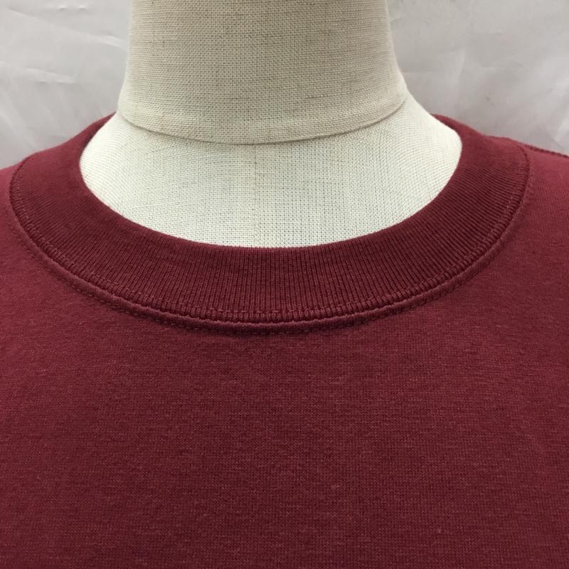 ミルクフェド MILKFED. Tシャツ 半袖 半袖カットソー プリントTシャツ クルーネックカットソー M ロゴ、文字 えんじ / ワインレッド / レディース USED 古着 中古 10112248