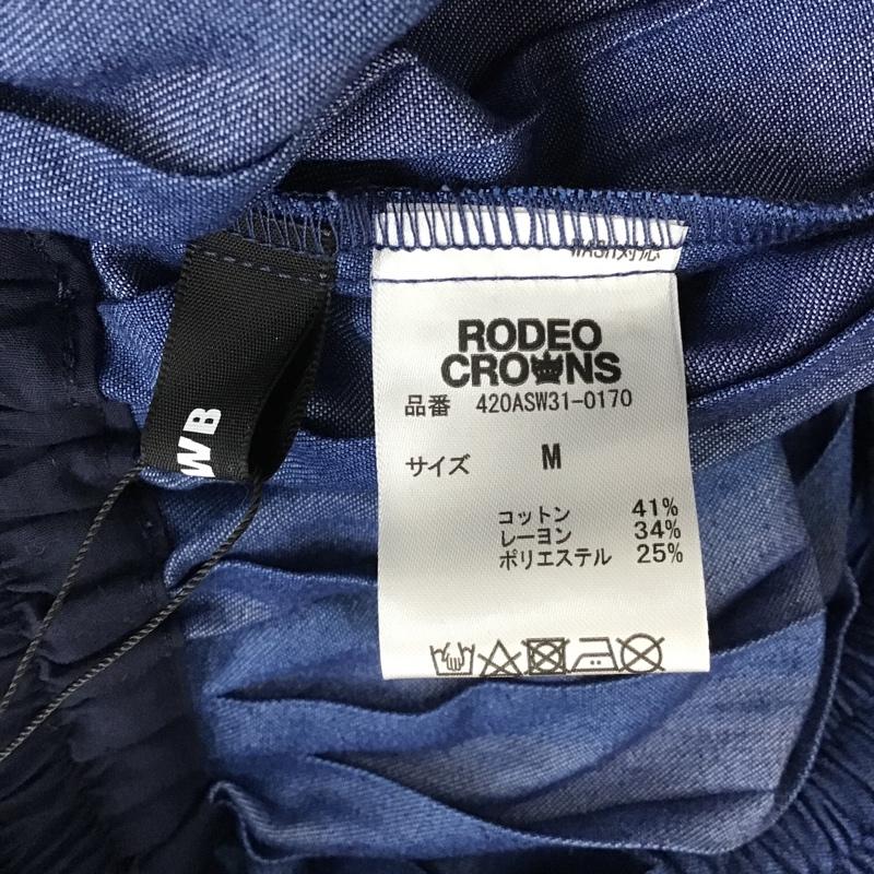 ロデオクラウンズ Rodeo Crowns スカート ロングスカート 420asw31-0170 Shesonヴィンテージサテン消しプリーツスカート ロングスカート M 無地 青 / ブルー / レディース USED 古着 中古 10105912