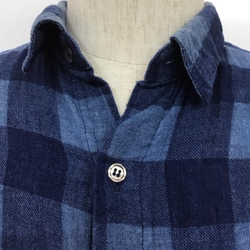 ガイジンメイド GAIJIN MADE シャツ、ブラウス 半袖 半袖シャツ カラーシャツ 半袖カットソー チェックシャツ 3 チェック 青 / ブルー / メンズ USED 古着 中古 10106961