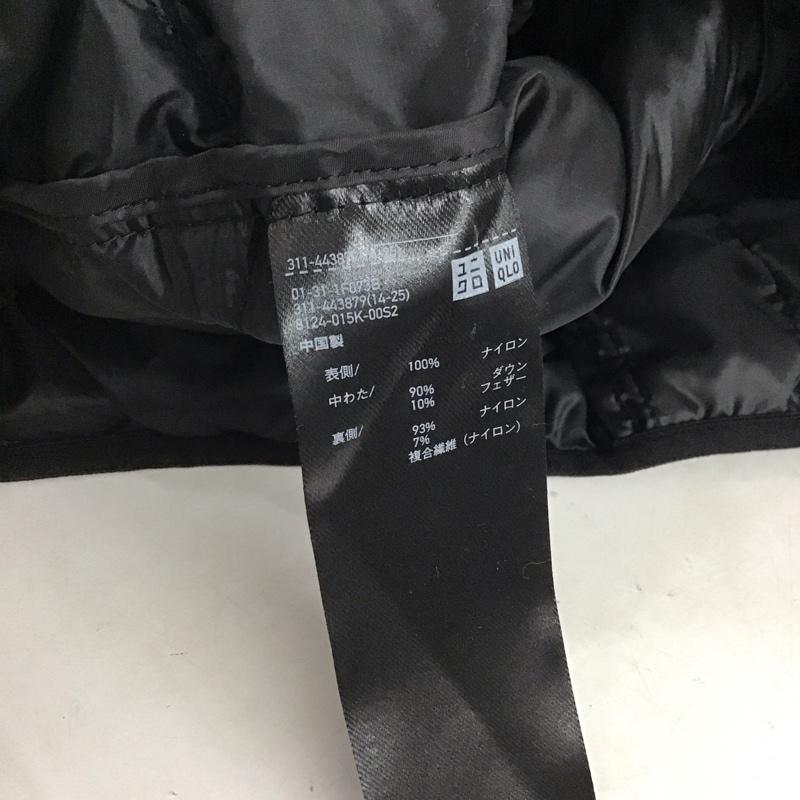 ユニクロ UNIQLO ジャケット、上着 ダウンジャケット 311-443879 ダウンジャケット アウター 前ボタン L 無地 黒 / ブラック / メンズ USED 古着 中古 10146055