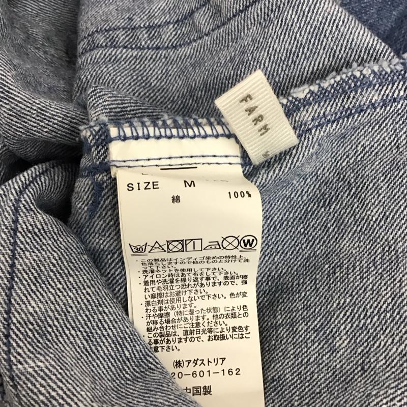 ローリーズファーム LOWRYS FARM パンツ デニム、ジーンズ LF517034AD 裾フリンジ ワイドパンツ M 無地 青 / ブルー / レディース USED 古着 中古 10120868