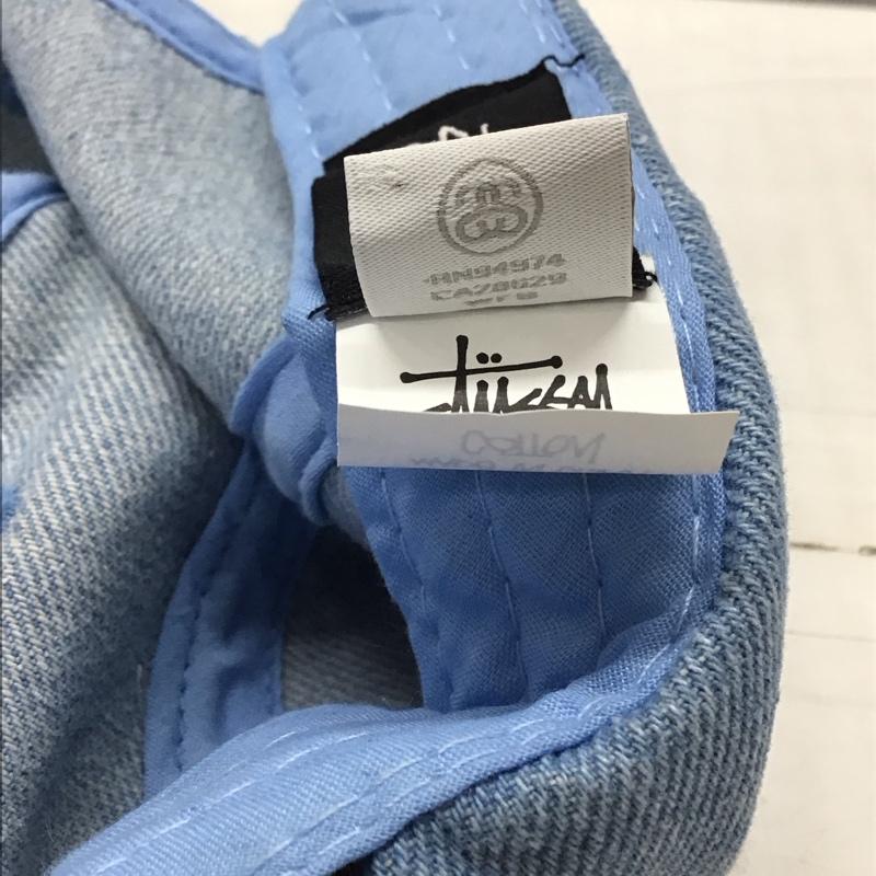 ステューシー STUSSY 帽子 キャップ Vintage S Low Pro Cap Sロゴ 刺繍 水色 / ライトブルー / X 黒 / ブラック / メンズ USED 古着 中古 10116453
