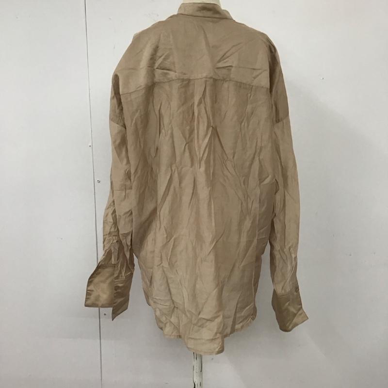 アーバンリサーチ URBAN RESEARCH シャツ、ブラウス 長袖 IT14-23R004 シアーバンドカラーシャツ FREE 無地 ベージュ / ベージュ / レディース USED 古着 中古 10112646