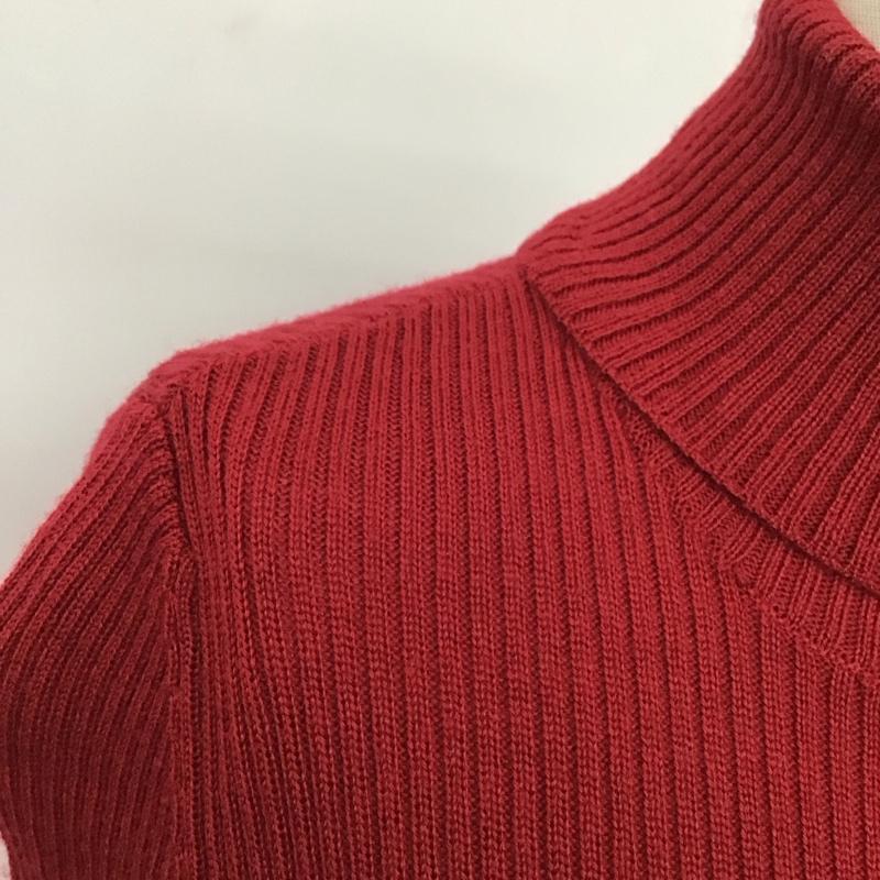 バーバリーブルーレーベル BURBERRY BLUE LABEL ニット、セーター 長袖 FBF29-569-15 タートルネック リブ 38 ワンポイント 赤 / レッド /  レディース USED 古着 中古 10115481