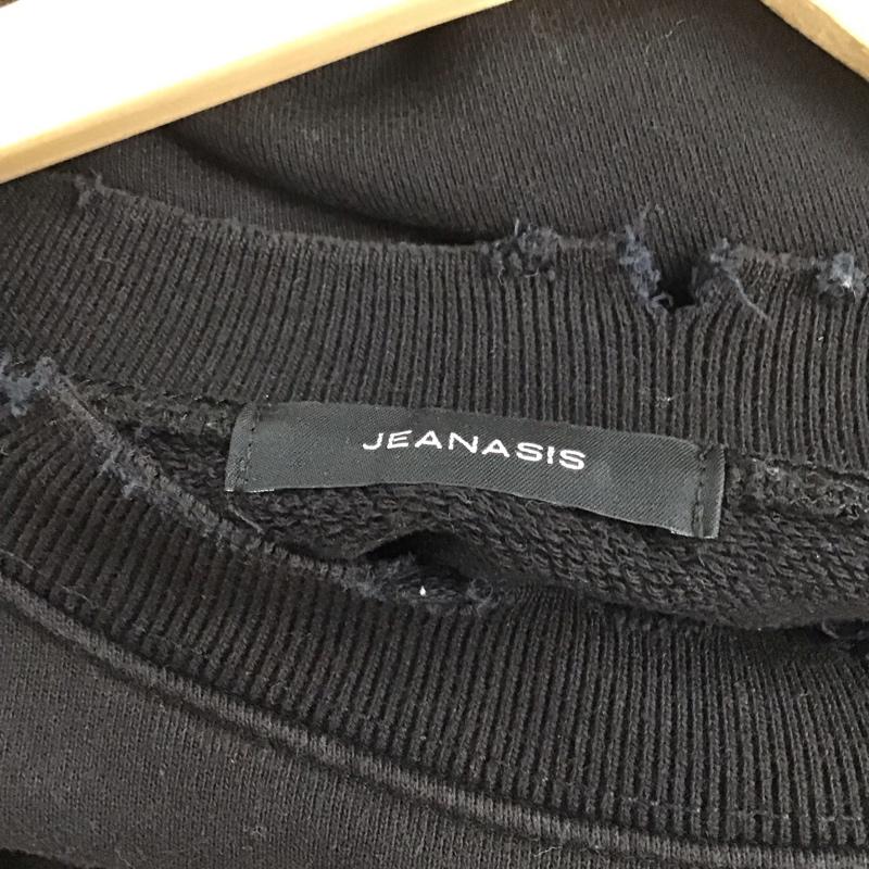 ジーナシス JEANASIS トレーナー 長袖 FREE 無地 黒 / ブラック / レディース USED 古着 中古 10137810