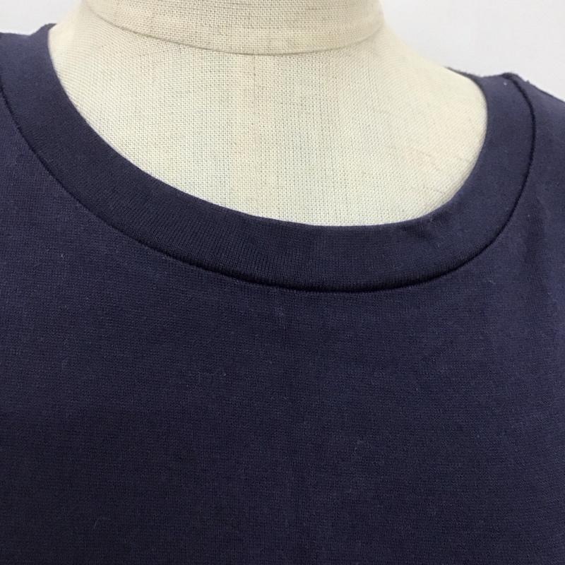 ラコステ LACOSTE Tシャツ 半袖 TF103EL ベーシッククルーネックポケットTシャツ 36 ワンポイント 紺 / ネイビー / レディース USED 古着 中古 10108561