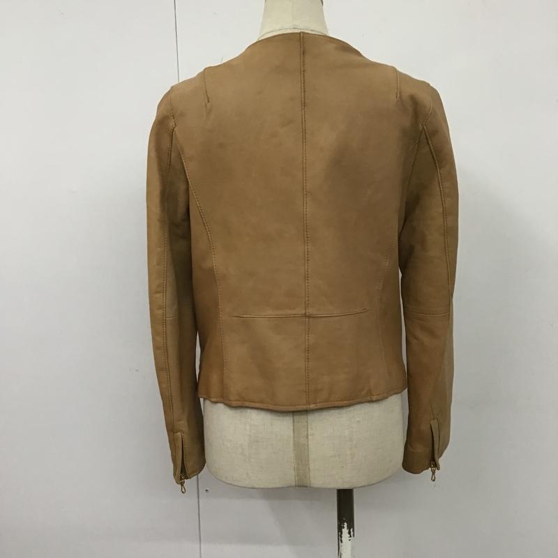 ナノユニバース nano・universe ジャケット、上着 レザージャケット 36 無地 茶 / ブラウン / レディース USED 古着 中古 10106104