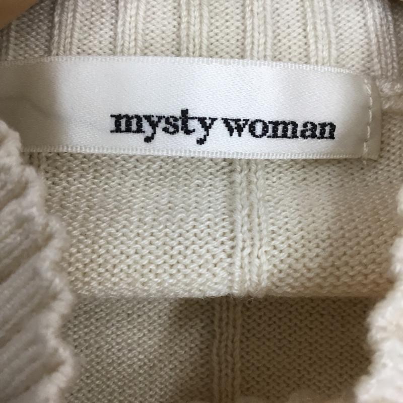 ミスティウーマン mysty woman ニット、セーター 長袖 長袖ニットカットソー ニット セーター クルーネックニット ロングスリーブカットソー FREE 無地 オフホワイト / オフホワイト /  レディース USED 古着 中古 10109995
