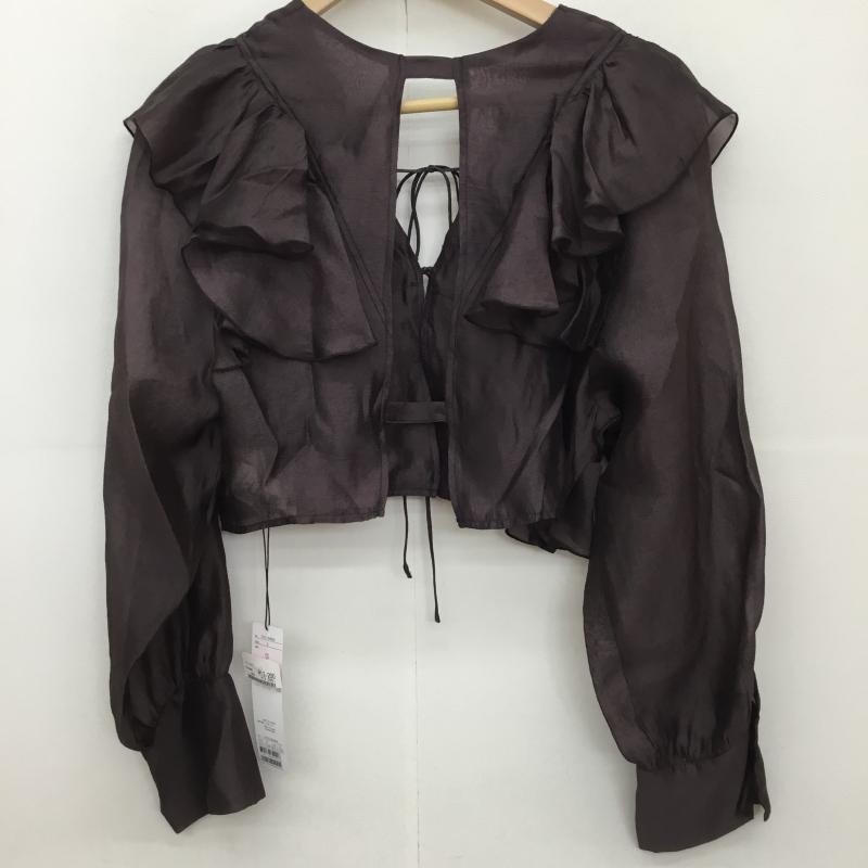 ココ ディール COCO DEAL カーディガン 長袖 2 無地 茶 / ブラウン / レディース USED 古着 中古 10127284