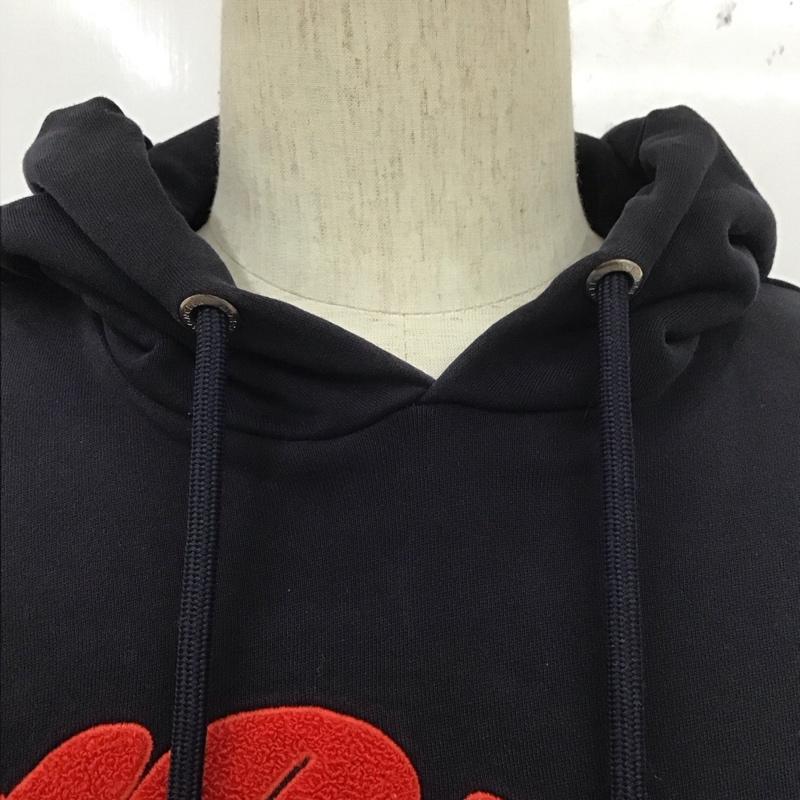 モンクレール MONCLER パーカー 長袖 長袖パーカー フード付きパーカー プリントスウェット トレーナー L ロゴ、文字 紺 / ネイビー / メンズ USED 古着 中古 10110387