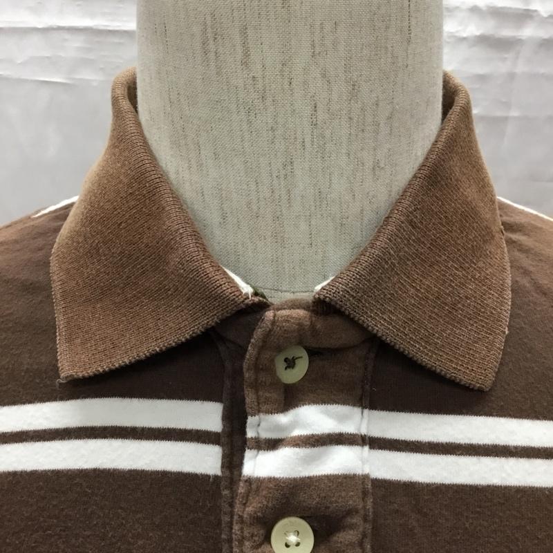 アバクロンビーアンドフィッチ ABERCROMBIE&FITCH ポロシャツ 半袖 半袖ポロシャツ カラーシャツ 半袖カットソー M ロゴ、文字 白 / ホワイト / X 茶 / ブラウン / メンズ USED 古着 中古 10108938