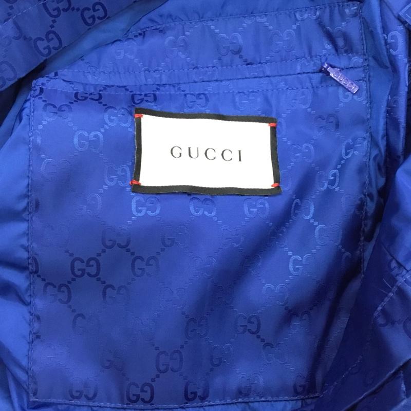 グッチ GUCCI ジャケット、上着 ジャケット、ブレザー 522622 Z4039 ナイロンジャケット GGジャガード 44 青 / ブルー / X 灰 / グレー / X 橙 / オレンジ / メンズ USED 古着 中古 10117074