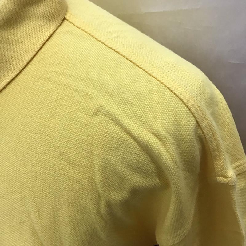 トミーヒルフィガー TOMMY HILFIGER ポロシャツ 半袖 半袖ポロシャツ カラーシャツ 半袖カットソー XL ロゴ、文字 黄 / イエロー /  メンズ USED 古着 中古 10113223