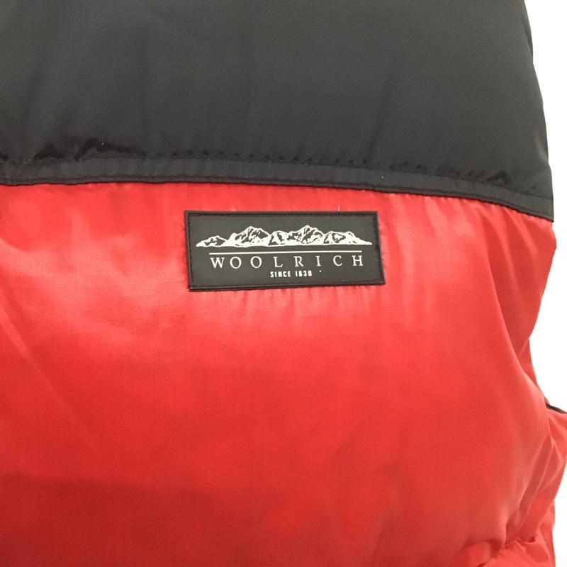 ウールリッチ WOOLRICH ベスト ベスト ベスト ダウンベスト アウター ジップアップジャケット L ロゴ、文字 黒 / ブラック / X 赤 / レッド / メンズ USED 古着 中古 10106728