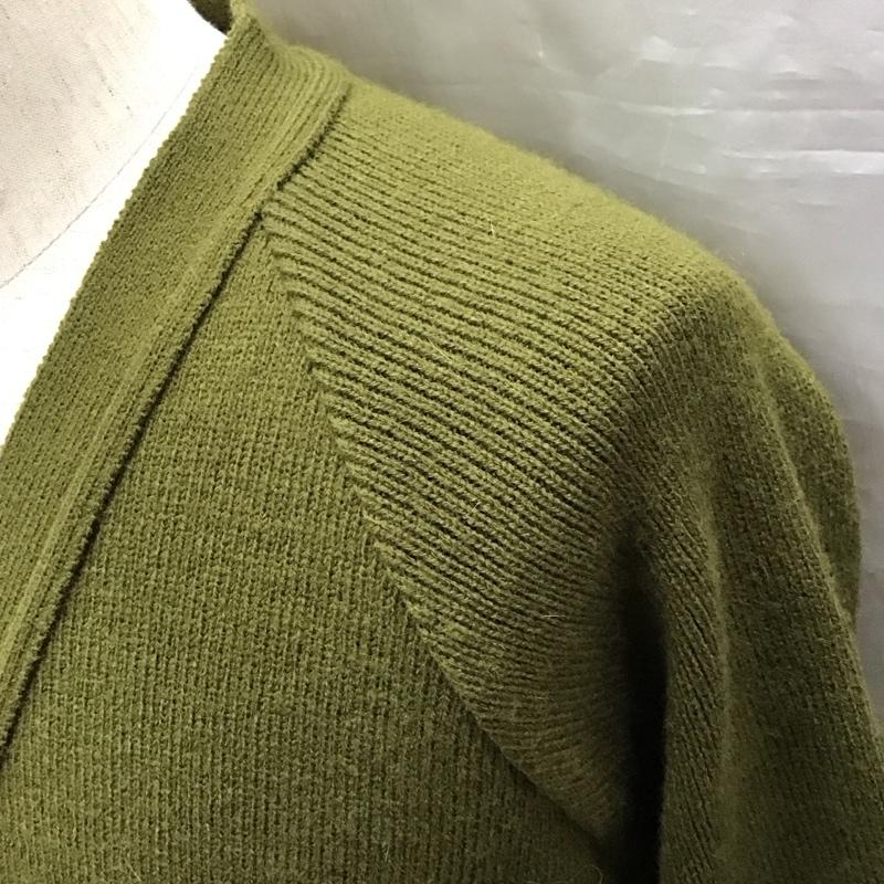 コムデギャルソン COMME des GARCONS カーディガン 長袖 sz-n006 厚手カーディガン 前開きカーディガン 長袖ニットカーディガン XL 無地 カーキ / カーキ / メンズ USED 古着 中古 10122686