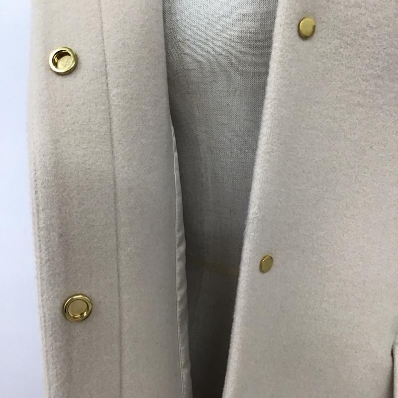 ユナイテッドアローズグリーンレーベルリラクシング UNITED ARROWS green label relaxing コート コート一般 3625-126-1383 2wayノーカラーフードコートSHORT 40 無地 ベージュ / ベージュ / レディース USED 古着 中古 10123589