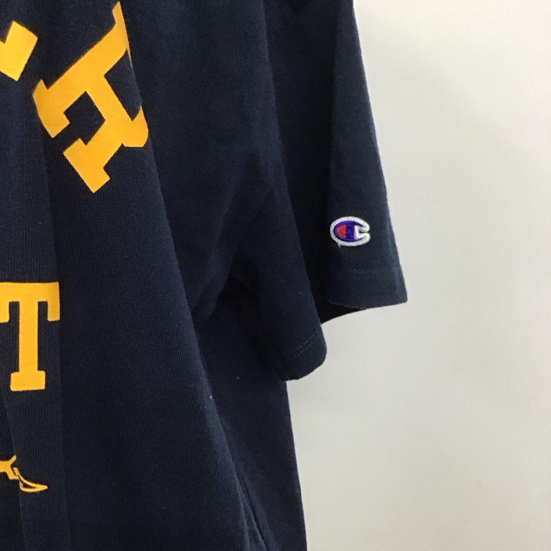 チャンピオン Champion ワンピース ひざ丈スカート CW-H310 カットソー 半袖 クルーネック Tシャツ M ロゴ、文字 紺 / ネイビー / レディース USED 古着 中古 10112169