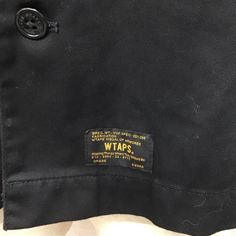 ダブルタップス WTAPS シャツ、ブラウス 半袖 半袖シャツ カラーシャツ 半袖カットソー 1 ロゴ、文字 黒 / ブラック / メンズ USED 古着 中古 10120543