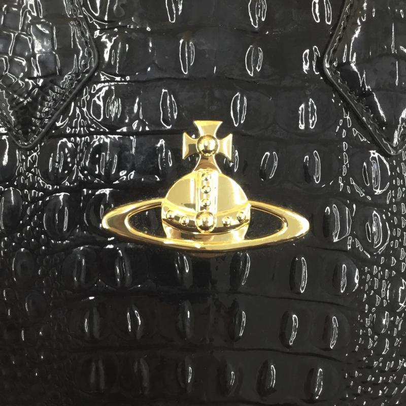 ヴィヴィアンウエストウッド Vivienne Westwood ハンドバッグ ハンドバッグ vivienne westwood×ANGLOMANIA ロゴ、文字 X 黒 / ブラック / X 金 / ゴールド / レディース USED 古着 中古 10129681