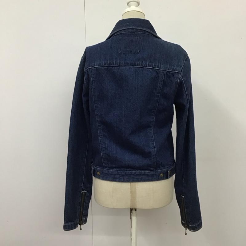 ボルコム VOLCOM ジャケット、上着 ライダース b15113jb raw ライダースジャケット デニムジャケット M ロゴ、文字 インディゴ / インディゴ / レディース USED 古着 中古 10114897
